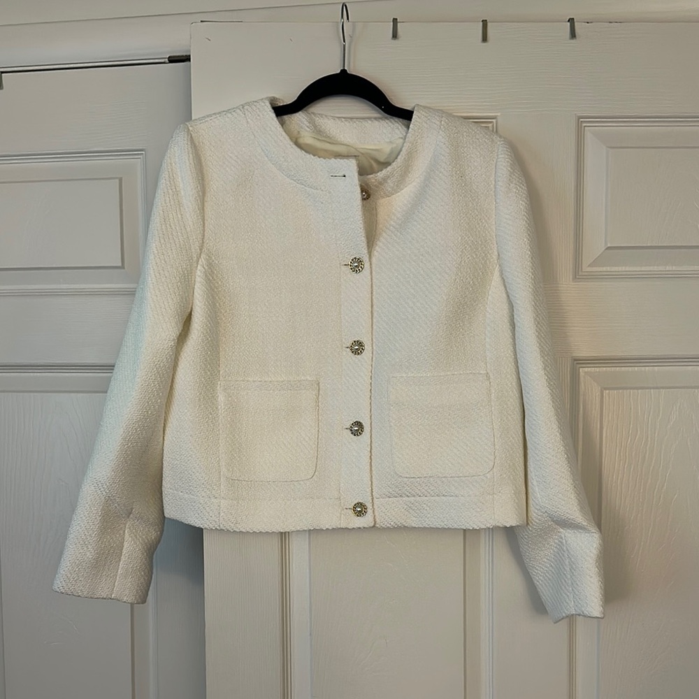 J. Crew White Tailored Blazer